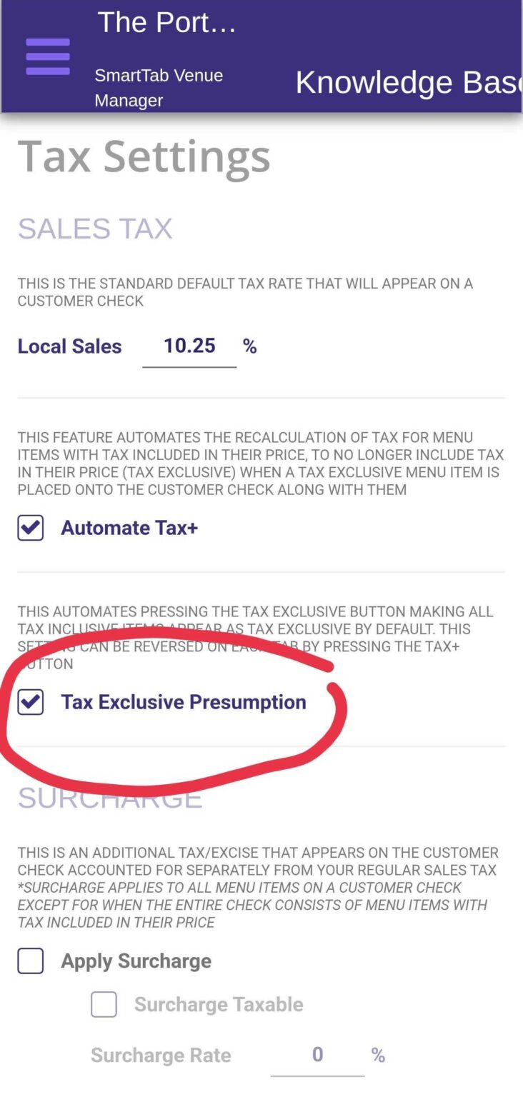 How to remove taxes from tabs Smarttab Support